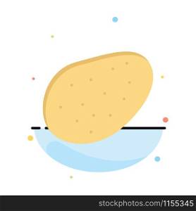 Potato, Food, Abstract Flat Color Icon Template