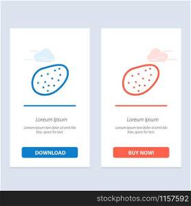 Potato, Food, Blue and Red Download and Buy Now web Widget Card Template