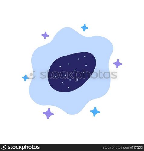 Potato, Food, Blue Icon on Abstract Cloud Background