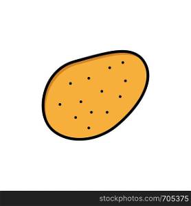 Potato, Food, Flat Color Icon. Vector icon banner Template