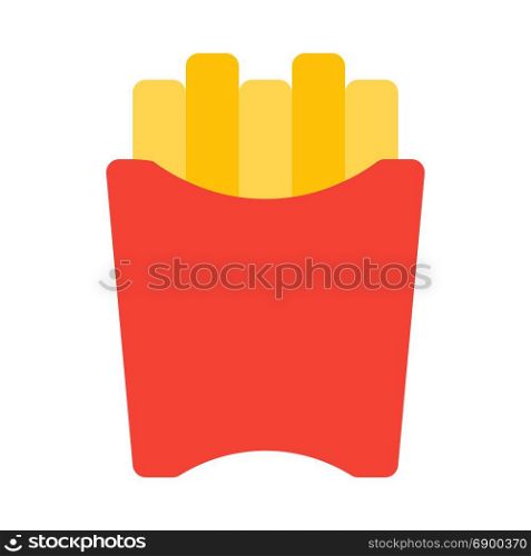 potato fries, icon on isolated background