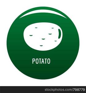 Potato icon. Simple illustration of potato vector icon for any design green. Potato icon vector green