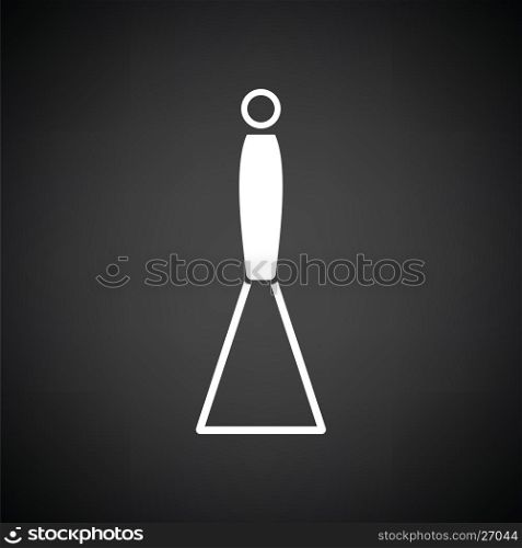 Potato masher icon. Black background with white. Vector illustration.