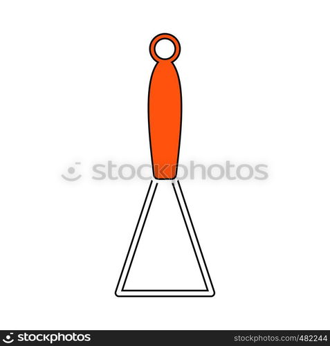 Potato Masher Icon. Thin Line With Orange Fill Design. Vector Illustration.