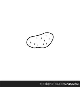 potato vector icon illustration simple design.