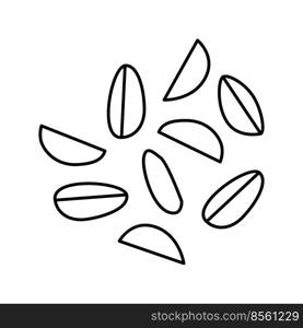 potato wedges line icon vector. potato wedges sign. isolated contour symbol black illustration. potato wedges line icon vector illustration