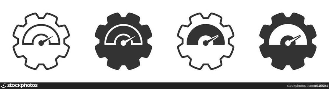 Potential icon set. Work performance evaluation. Vector illustration.