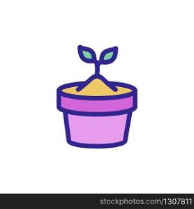 potted plant icon vector. potted plant sign. color isolated symbol illustration. potted plant icon vector outline illustration