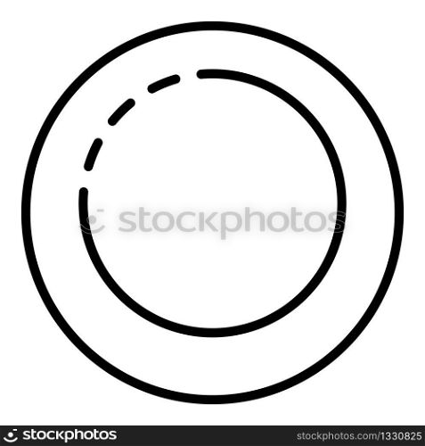 Potter plate icon. Outline potter plate vector icon for web design isolated on white background. Potter plate icon, outline style