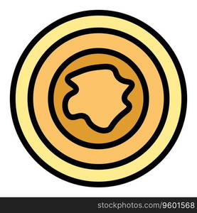 Pottery plate icon outline vector. Art class. School education color flat. Pottery plate icon vector flat