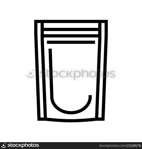 pouch plastic line icon vector. pouch plastic sign. isolated contour symbol black illustration. pouch plastic line icon vector illustration