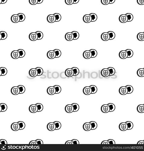 Pound coin pattern. Simple illustration of pound coin vector pattern for web. Pound coin pattern, simple style