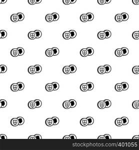 Pound coin pattern. Simple illustration of pound coin vector pattern for web. Pound coin pattern, simple style