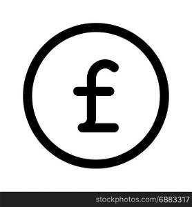 pound currency, icon on isolated background