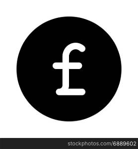 pound currency, icon on isolated background