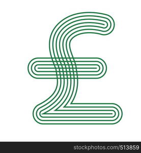 Pound icon Currency symbol financial vector illustration