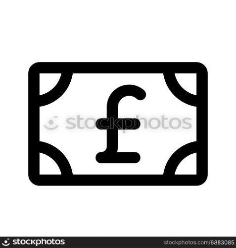 pound money, icon on isolated background