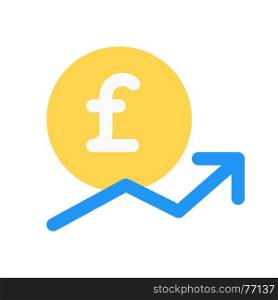 pound value, icon on isolated background