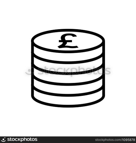 poundsterling coin icon vector design template