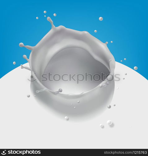 Pour milk, background, template for advertisement, vector illustration and design.