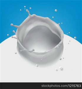 Pour milk, background, template for advertisement, vector illustration and design.