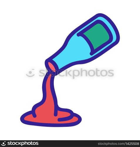 pouring ketchup from can icon vector. pouring ketchup from can sign. color symbol illustration. pouring ketchup from can icon vector outline illustration