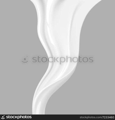 Pouring milk. Fluid flow, flow of cream, milk for your advertisements