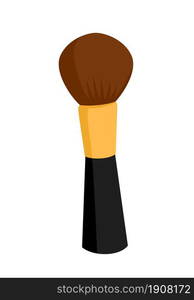 Powder brush. Makeup icon, vector illustration.