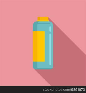 Powder cleaning bottle icon. Flat illustration of powder cleaning bottle vector icon for web design. Powder cleaning bottle icon, flat style