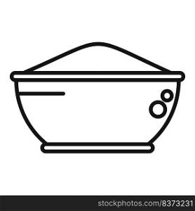 Powder dough icon outline vector. Flour pastry. Baking hands. Powder dough icon outline vector. Flour pastry