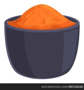 Powder food icon cartoon vector. Spice gincer. Curry turmeric. Powder food icon cartoon vector. Spice gincer