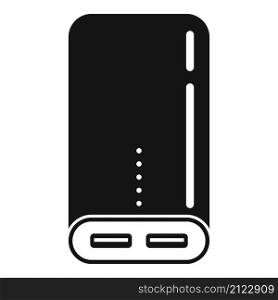 Power bank battery icon simple vector. Mobile charger. Phone powerbank. Power bank battery icon simple vector. Mobile charger
