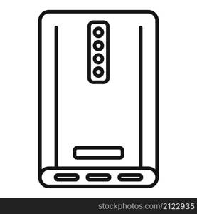 Power bank cell icon outline vector. Mobile battery. Portable charger. Power bank cell icon outline vector. Mobile battery