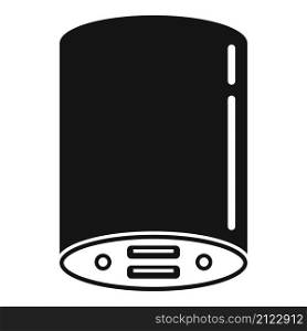 Power bank charger icon simple vector. Phone battery. Recharge powerbank. Power bank charger icon simple vector. Phone battery