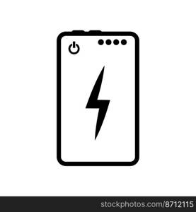 power bank icon illustration, portable charging device