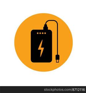 power bank icon illustration, portable charging device
