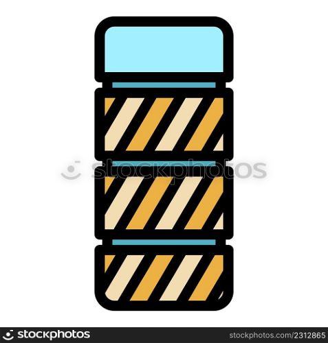 Power battery icon. Outline power battery vector icon color flat isolated. Power battery icon color outline vector