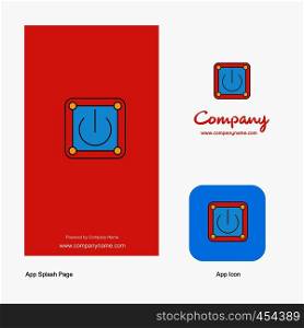 Power button Company Logo App Icon and Splash Page Design. Creative Business App Design Elements