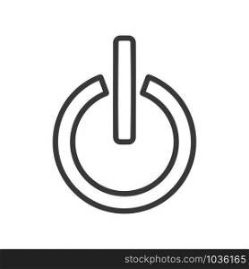 Power button icon for on or off in simple vector style