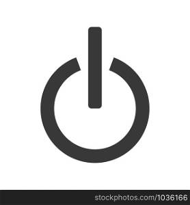 Power button icon for on or off in simple vector style