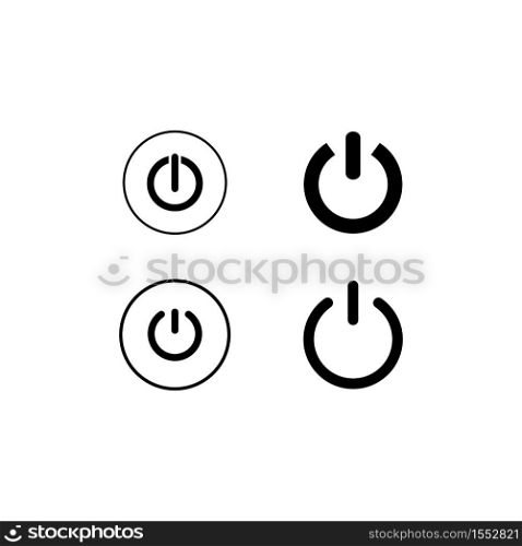 Power button icon in a trendy design
