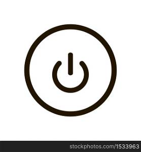 Power button icon isolated on white background. Vector illustration