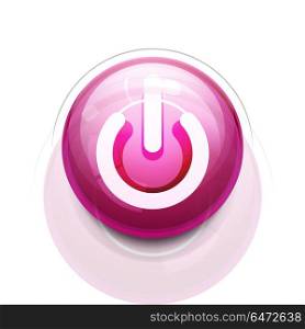 Power button icon, start symbol, web design UI or application design element. Power button icon, start symbol, web design UI or application design element. Vector illustration