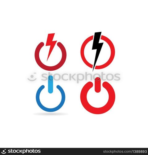 Power button icon vector illustration template