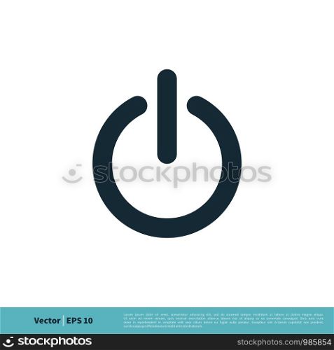 Power Button Icon Vector Logo Template Illustration Design. Vector EPS 10.