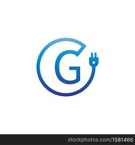 Power cable forming letter G logo icon