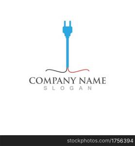 Power cable Logo Template vector icon illustration