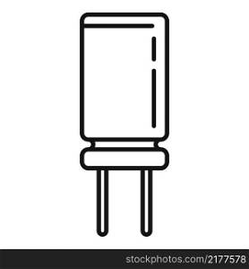 Power capacitor icon outline vector. Component resistor. Circuit electronic. Power capacitor icon outline vector. Component resistor