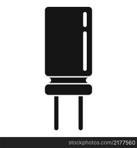 Power capacitor icon simple vector. Component resistor. Circuit electronic. Power capacitor icon simple vector. Component resistor