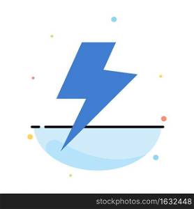 Power, Charge, Electric Abstract Flat Color Icon Template